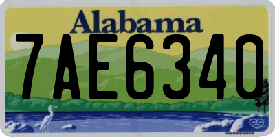 AL license plate 7AE6340