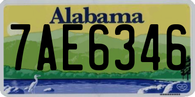 AL license plate 7AE6346