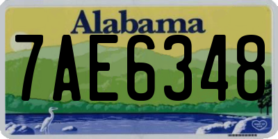 AL license plate 7AE6348