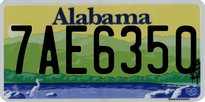 AL license plate 7AE6350