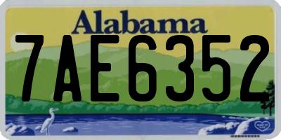 AL license plate 7AE6352