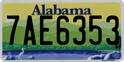 AL license plate 7AE6353