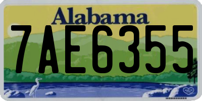 AL license plate 7AE6355