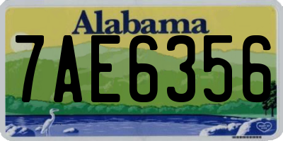 AL license plate 7AE6356