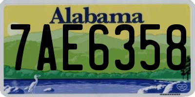 AL license plate 7AE6358