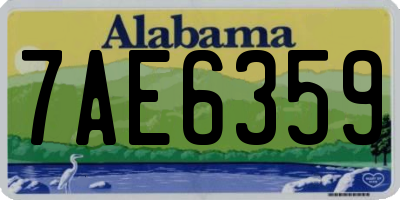 AL license plate 7AE6359