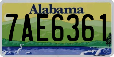 AL license plate 7AE6361