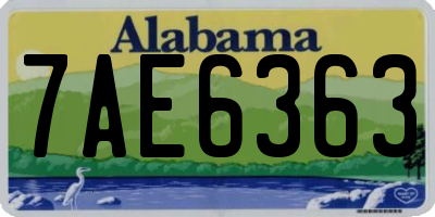AL license plate 7AE6363