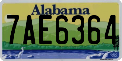 AL license plate 7AE6364