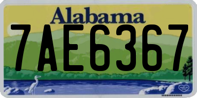 AL license plate 7AE6367