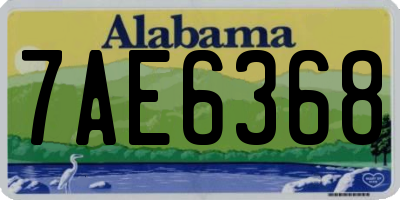 AL license plate 7AE6368