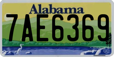 AL license plate 7AE6369