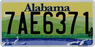 AL license plate 7AE6371