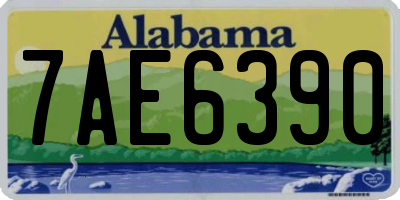 AL license plate 7AE6390