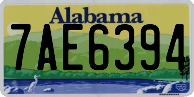 AL license plate 7AE6394