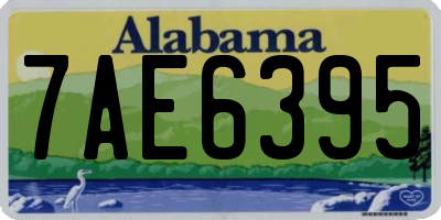 AL license plate 7AE6395