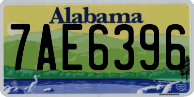 AL license plate 7AE6396