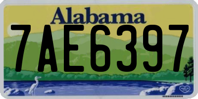 AL license plate 7AE6397