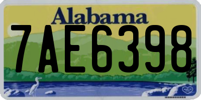 AL license plate 7AE6398