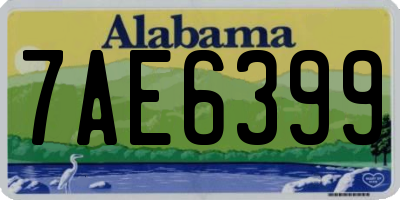 AL license plate 7AE6399