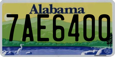 AL license plate 7AE6400
