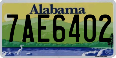 AL license plate 7AE6402