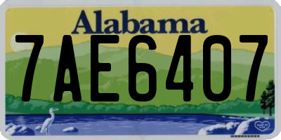 AL license plate 7AE6407