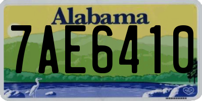 AL license plate 7AE6410