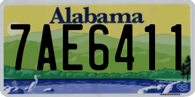 AL license plate 7AE6411