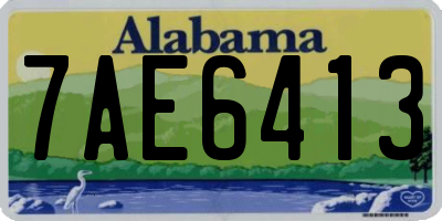 AL license plate 7AE6413