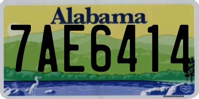 AL license plate 7AE6414