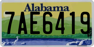 AL license plate 7AE6419