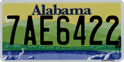 AL license plate 7AE6422