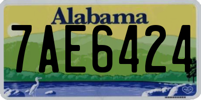 AL license plate 7AE6424