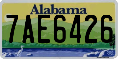 AL license plate 7AE6426