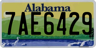 AL license plate 7AE6429