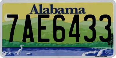 AL license plate 7AE6433