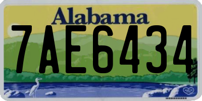 AL license plate 7AE6434