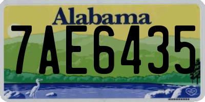 AL license plate 7AE6435