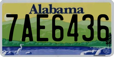 AL license plate 7AE6436