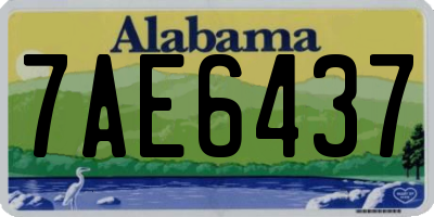 AL license plate 7AE6437