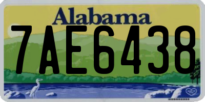 AL license plate 7AE6438