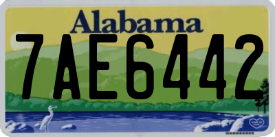 AL license plate 7AE6442