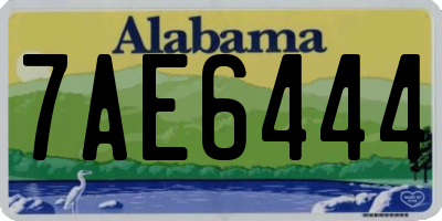 AL license plate 7AE6444