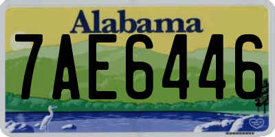 AL license plate 7AE6446