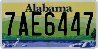 AL license plate 7AE6447