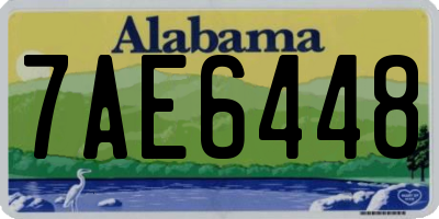 AL license plate 7AE6448