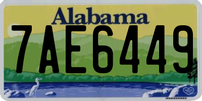 AL license plate 7AE6449