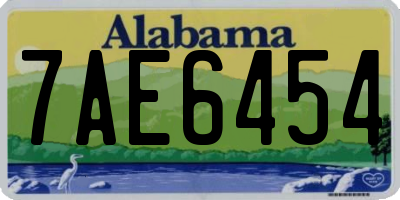 AL license plate 7AE6454