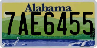 AL license plate 7AE6455